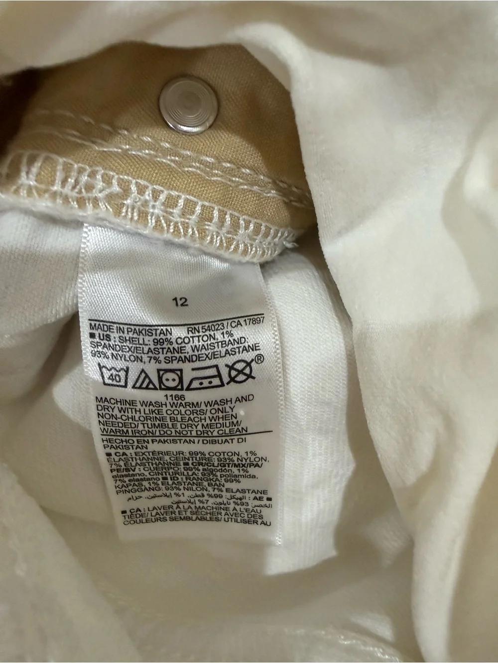 Old Navy Cream Maternity Jean Shorts